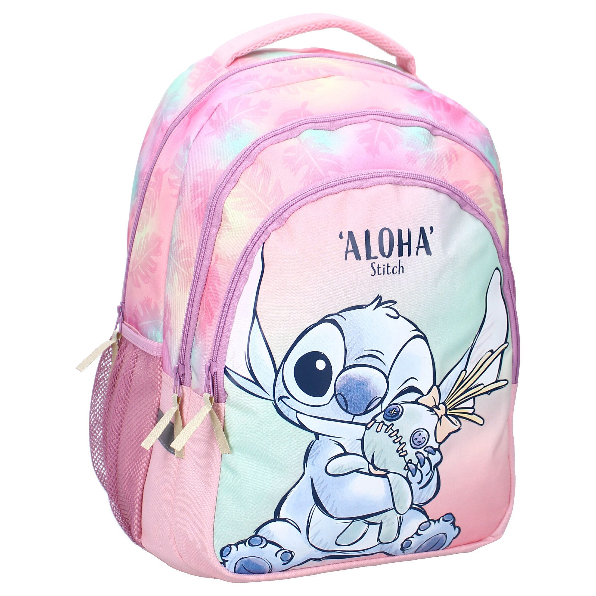 Disney Kinderrucksack Stitch Freizeitrucksack Wild Energy mit drei Fächern