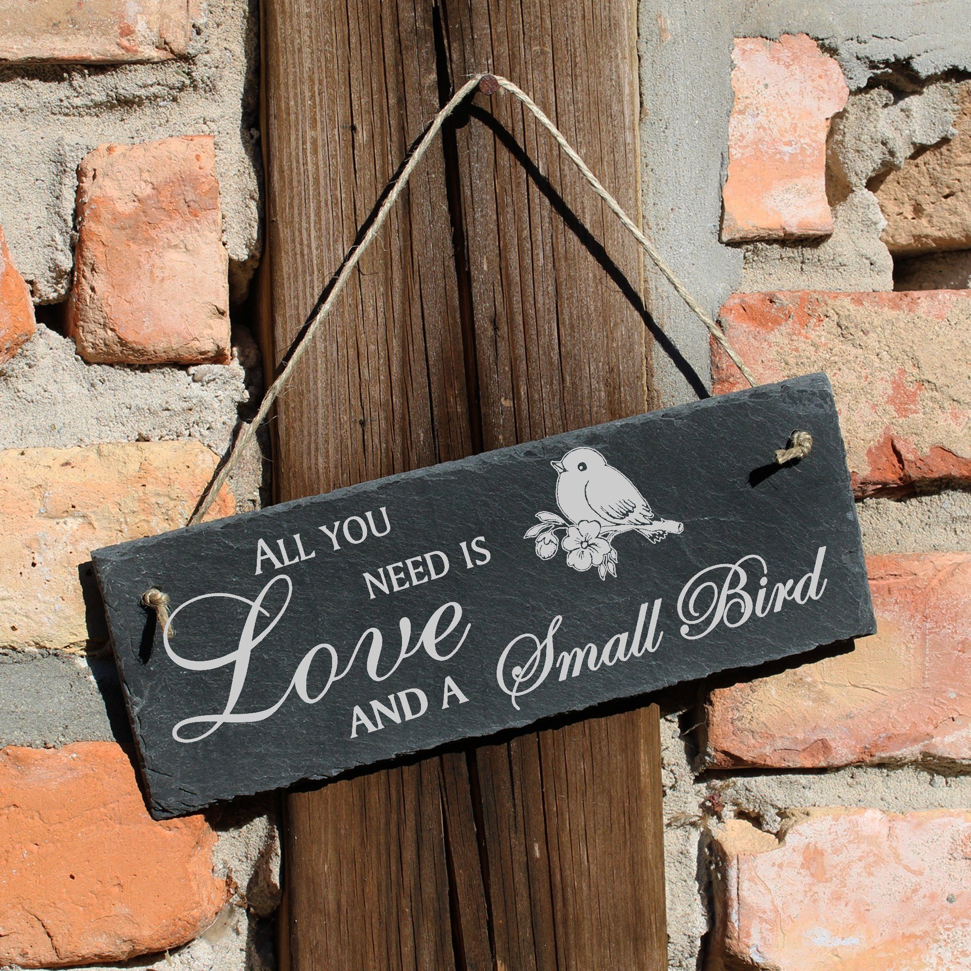 All Kleiner Vogel and 22x8cm Hängedekoration Dekolando Small Love you need a Bird is