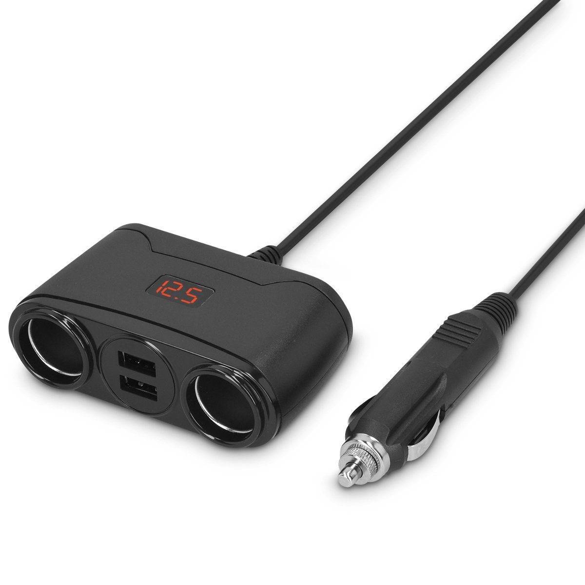 Verteiler KFZ Zigarettenanzünder Verteiler mit 2x USB A Charger Buchse