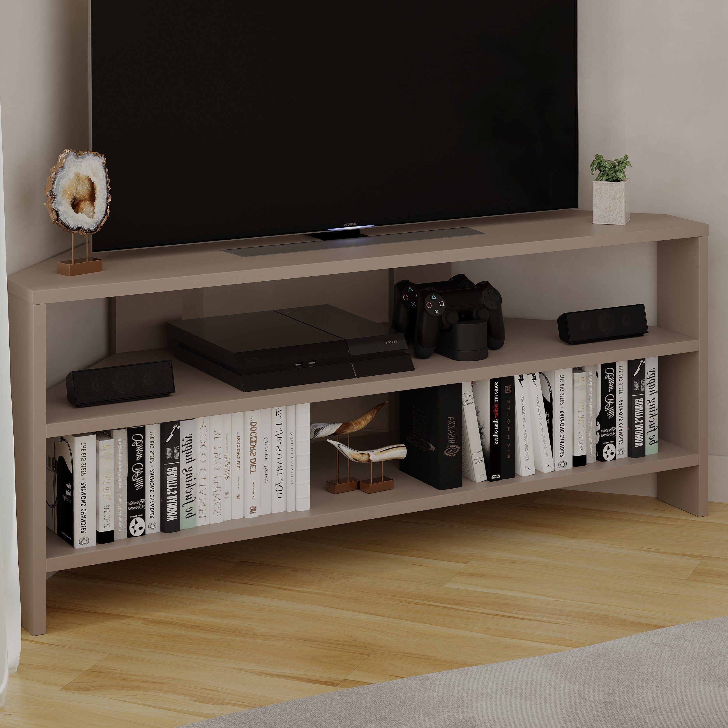 Decortie TV-Schrank Thales (1 set) Modernes Eck-Fernsehgerät Multimedia-Center, 110 x 36 x 45 cm
