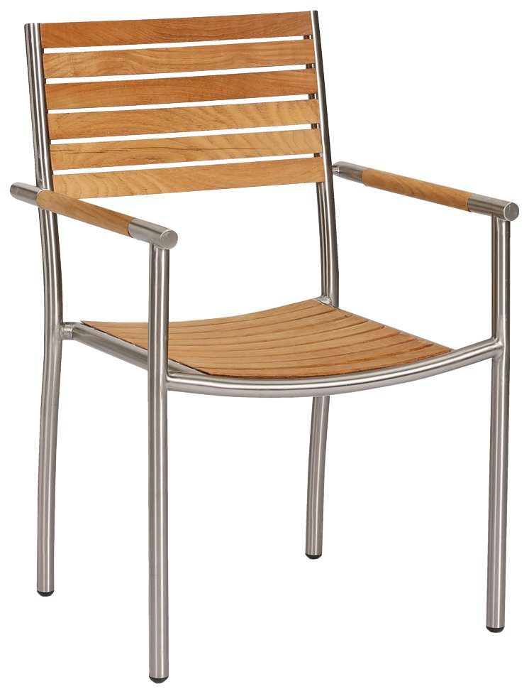 BEST Gartenstuhl »Murano«, Edelstahl/Teak, stapelbar online kaufen | OTTO