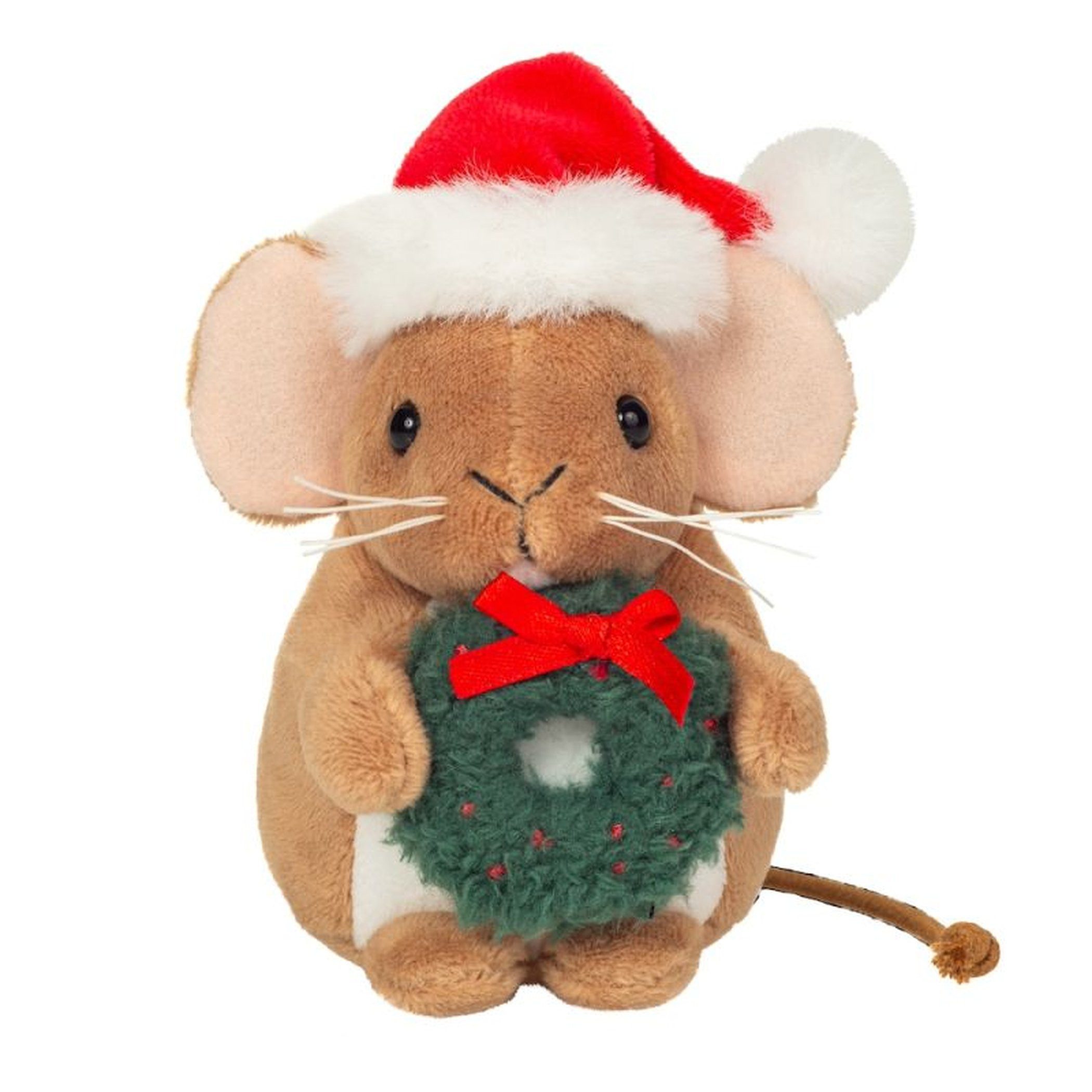 Teddy Hermann® Kuscheltier Weihnachtsmaus mit Kranz / braun günstig online kaufen