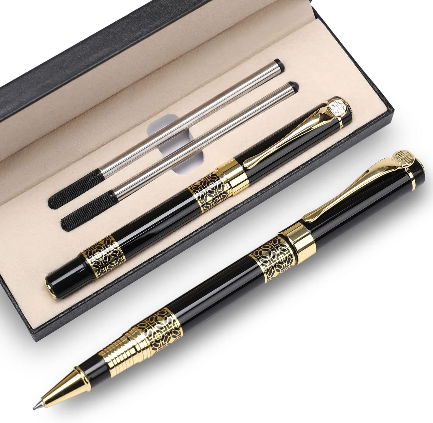ZEUOPQ Kugelschreiber Drehkugelschreiber Noble Kugelschreiber Füller Geschenkset, ideales Set für Damen und Herren, Geschenkbox, Büro set Professionelle