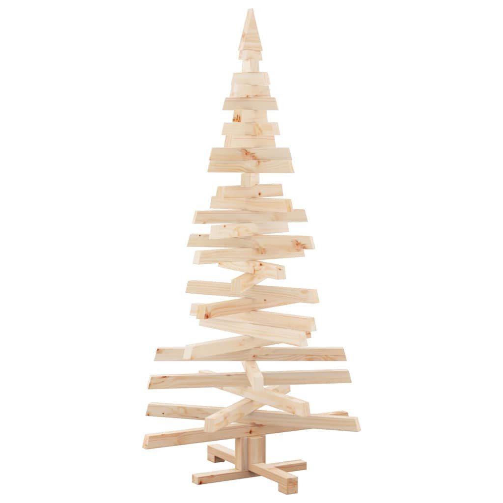 vidaXL Künstlicher Weihnachtsbaum Weihnachtsbäume mit Ständer Natur 150 cm Massivholz Kiefer