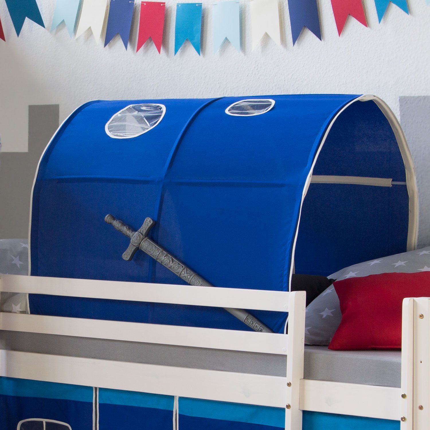 Homestyle4u Betttunnel für Hochbett Zelt Bettdach günstig online kaufen