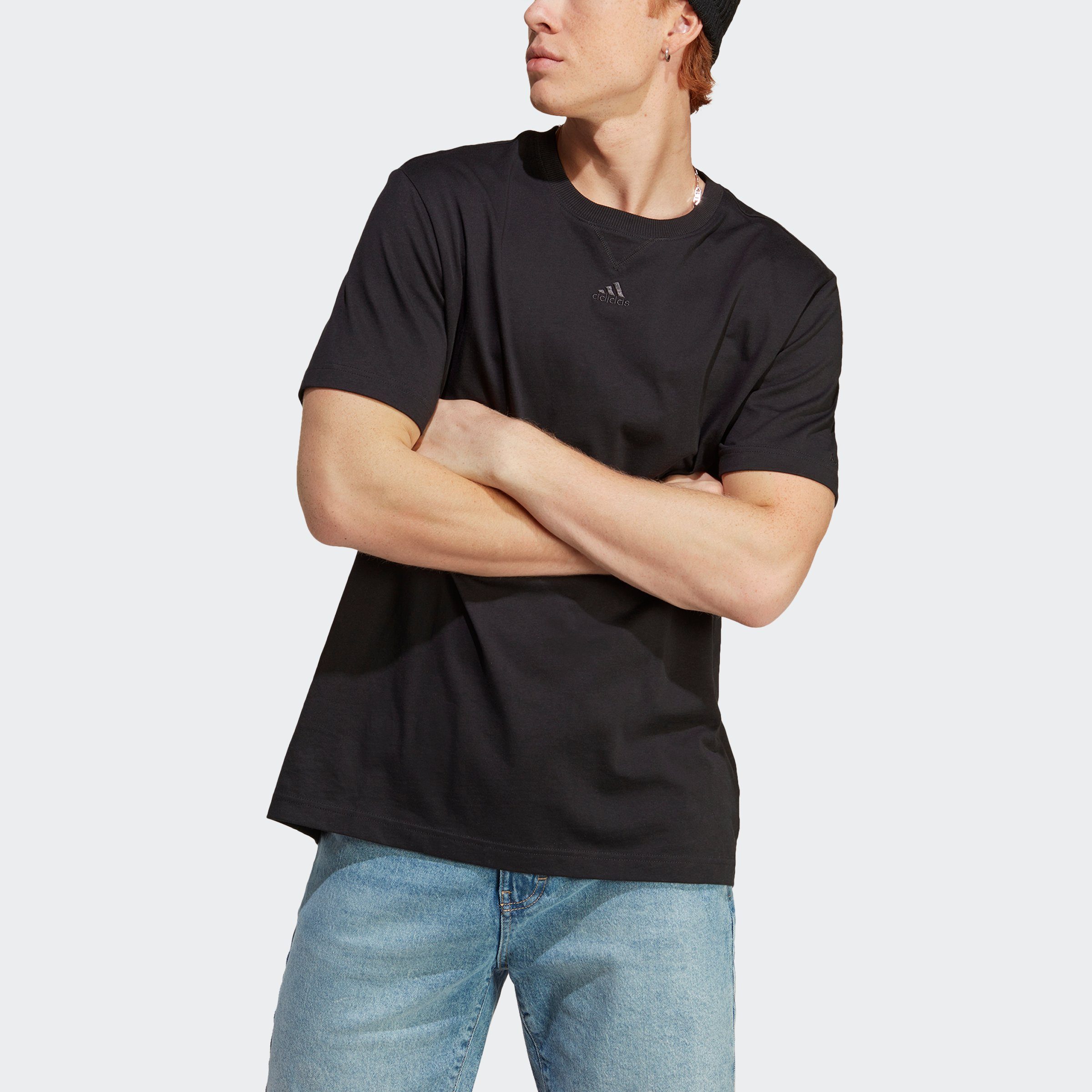 T ALL Sportswear Black T-Shirt adidas M SZN