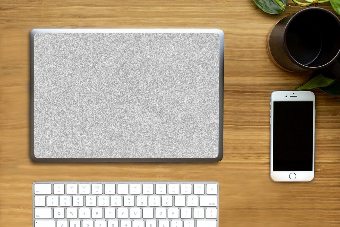 Thumbnail - MuchoWow Laptop-Aufkleber Granit - Struktur - Grau - Design