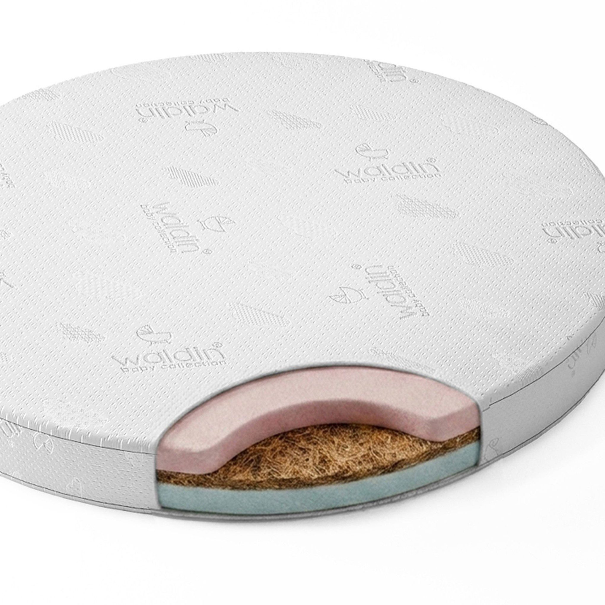 Babymatratze Kokosmatratze klein, für kleines Babybett 7in1 OWAL, Waldin, 10 cm hoch