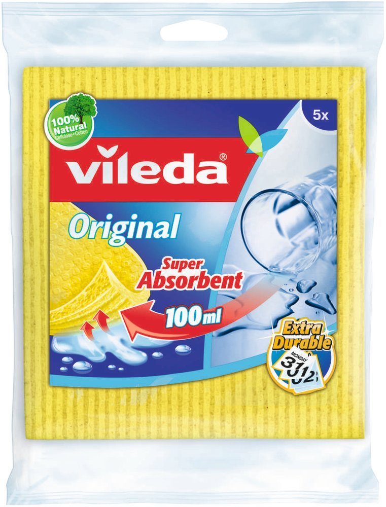 Vileda Reinigungsbürsten-Set VILEDA Schwammtuch 5er