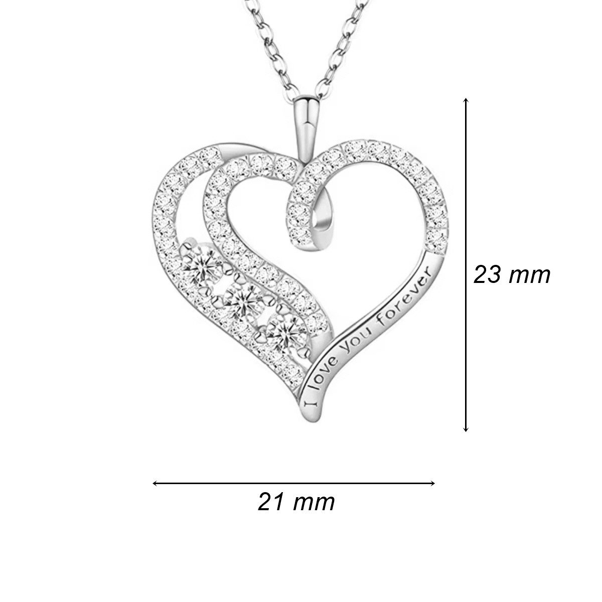 ELLAWIL Silberkette Herzkette Silberkette Kette mit Herz Anhänger Halskette günstig online kaufen