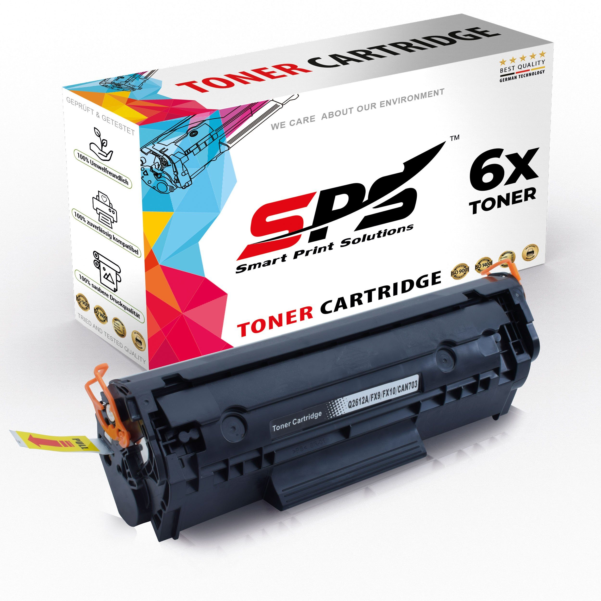 SPS Tonerkartusche Kompatibel für HP Laserjet 1018 12A Q2612A, (6er Pack)