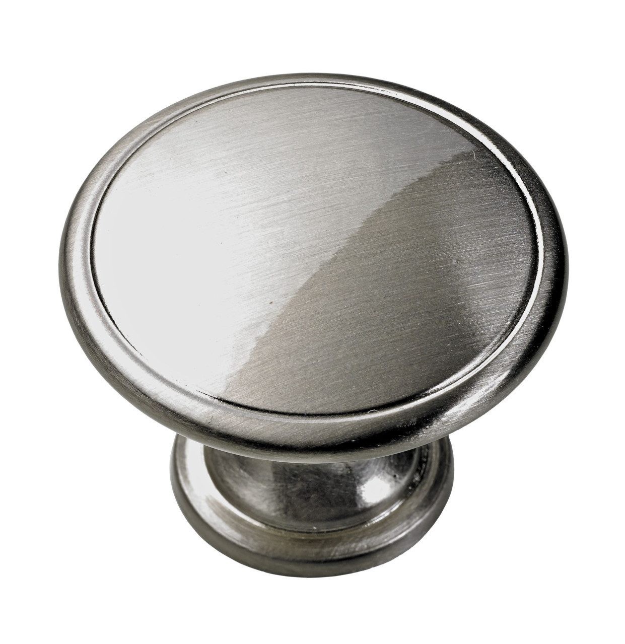 Möbelgriff Hettich Möbelknopf Zinkdruckguss Edelstahl-Optik Ø