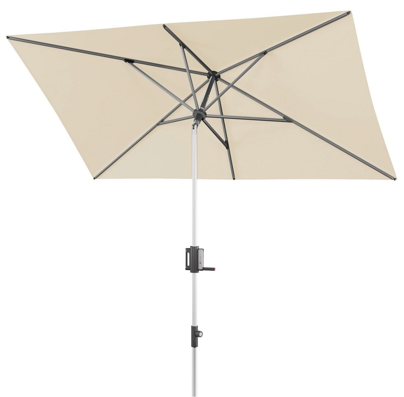 Thumbnail - Knirps® Sonnenschirm APOLL, H 252 cm, Aluminium, Beige, Neigbar, LxB: 165,00x260,00 cm, Höhenverstellbar, Polyesterschir...