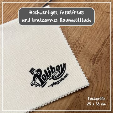 poliboy 2xMöbel Intensiv Pflege 375ml + Baumwoll Pflegetuch Möbelreiniger (Reinigung, Pflege und Schutz von Möbeln aus Holz - Made in Germany)