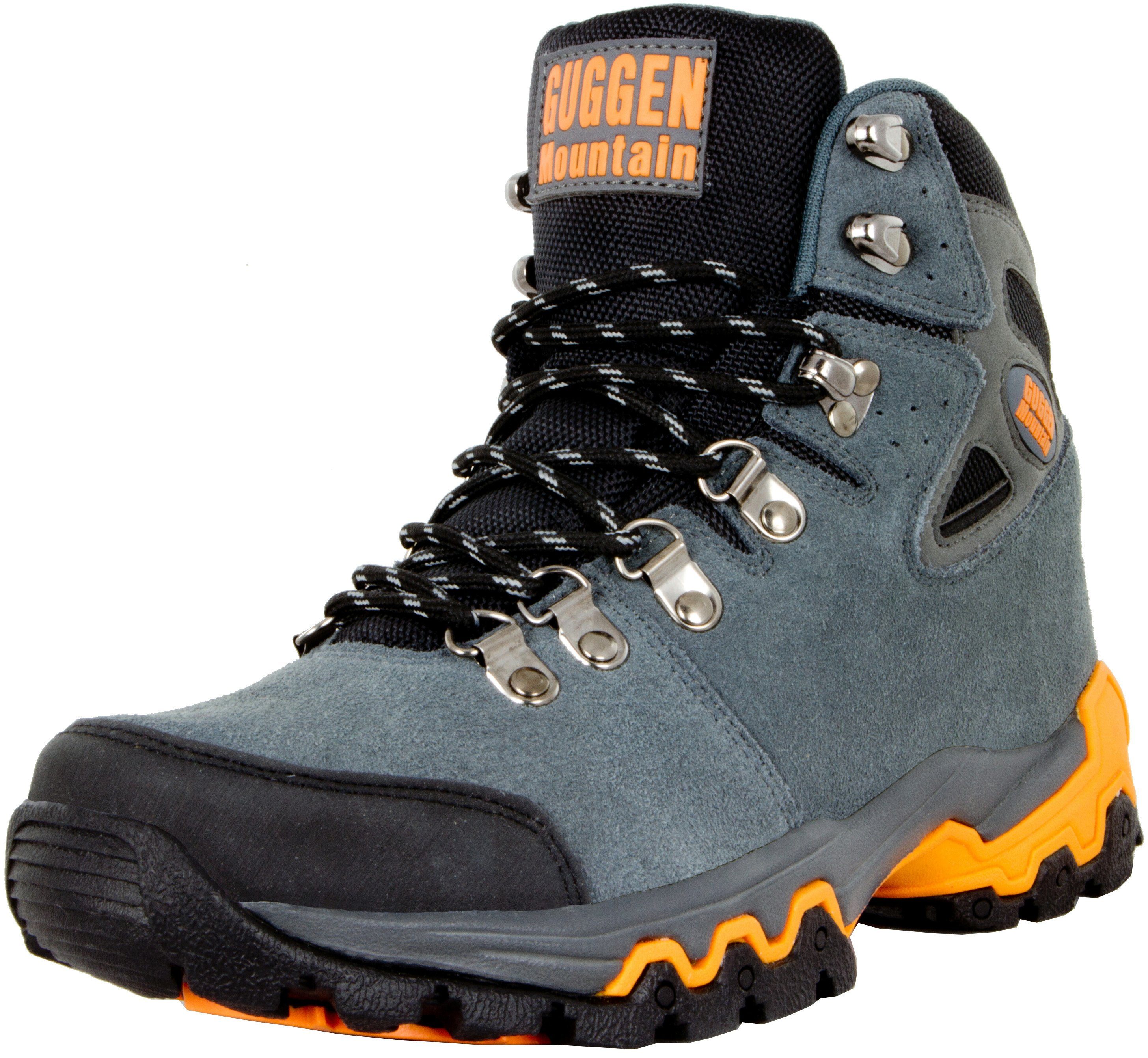 GUGGEN Mountain Herren Wanderschuh M008 Herrenwanderschuh Wanderstiefel Wanderschuh Wasserabweisend; Verstärkte Schuhspitze; Leder