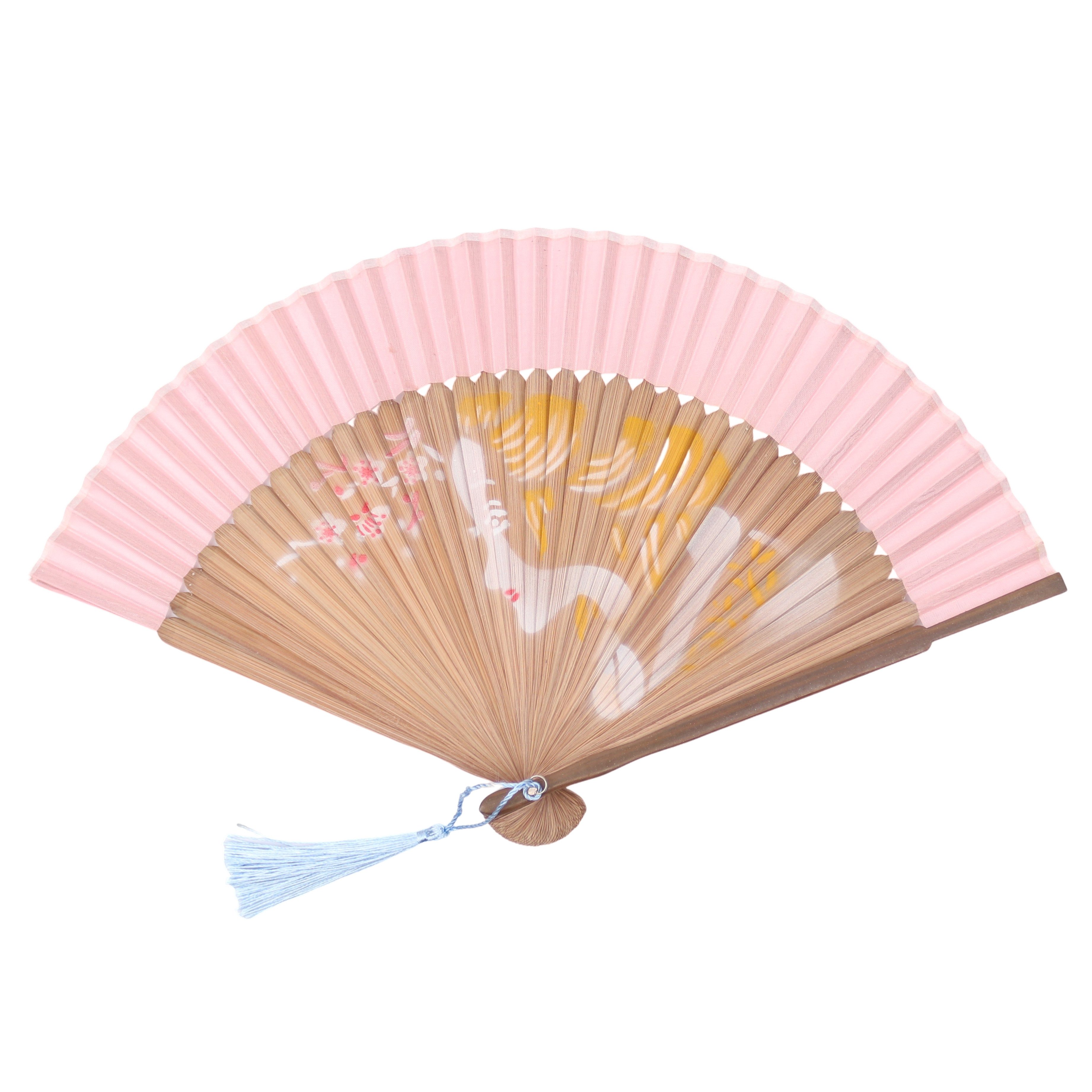 MIRROSI Handfächer Aus Stoff – stilvoll, mit feinem Duft und einem Japan-Style-Design, Leicht, stabil und umweltfreundlich, Vintage Look