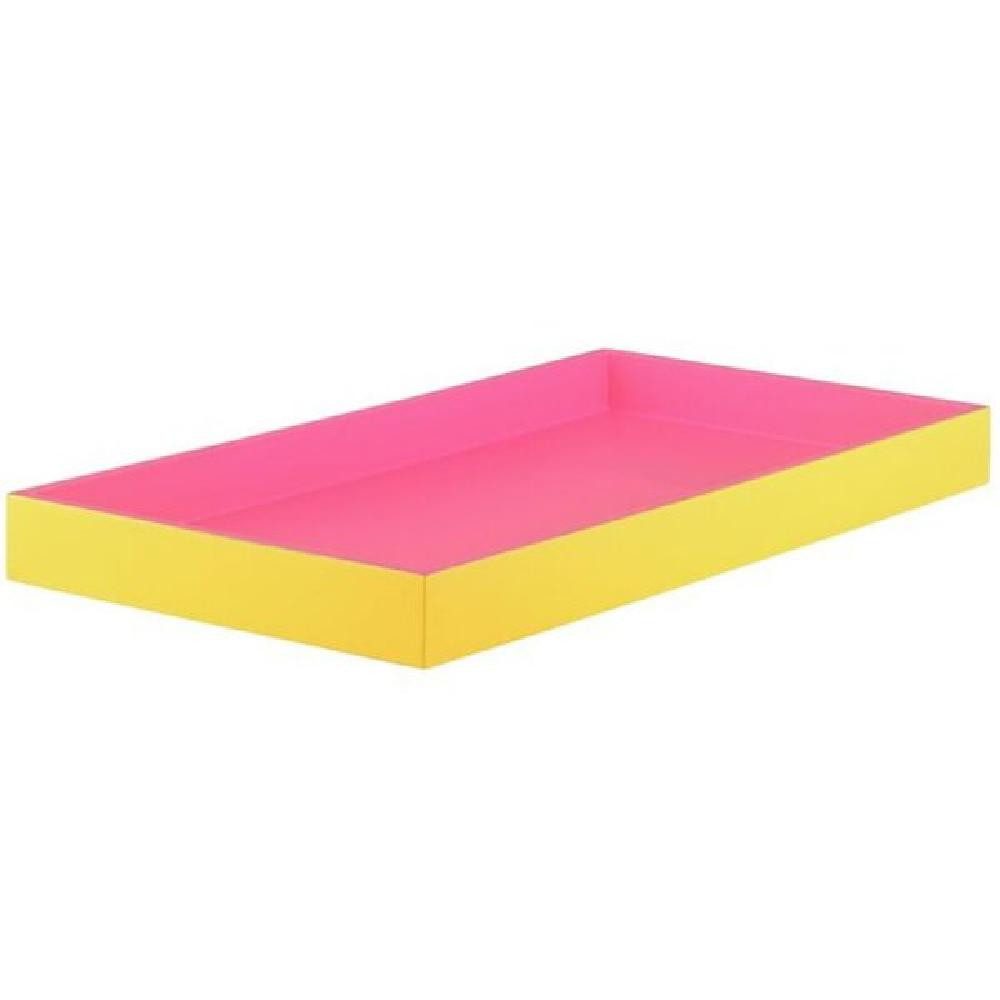 Giftcompany Tablett Tablett Spa Rechteckig Gelb Pink (40x21cm)