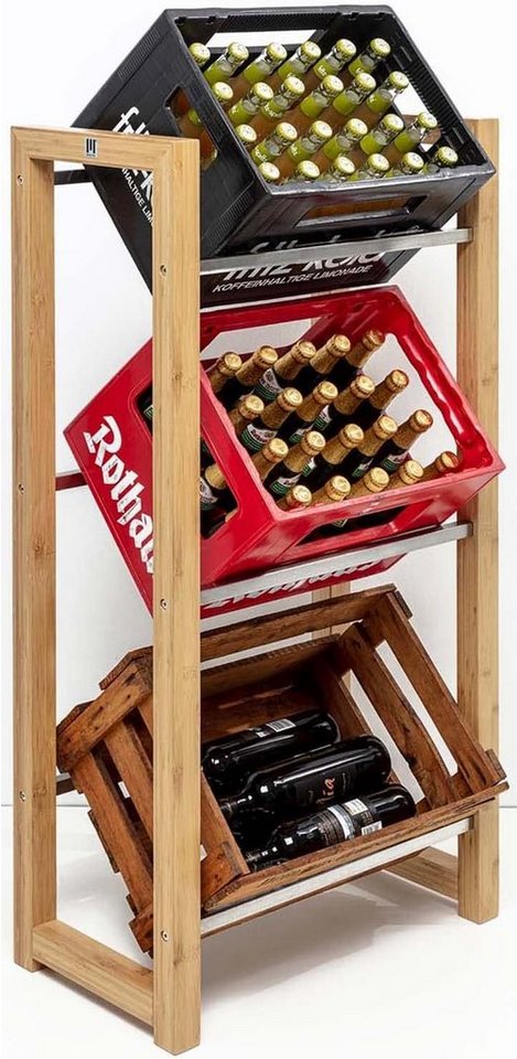 MANUMA® Standregal JAMES GETRÄNKEKISTENREGAL, Dein Getränkeregal für mehr Ordnung Zuhause