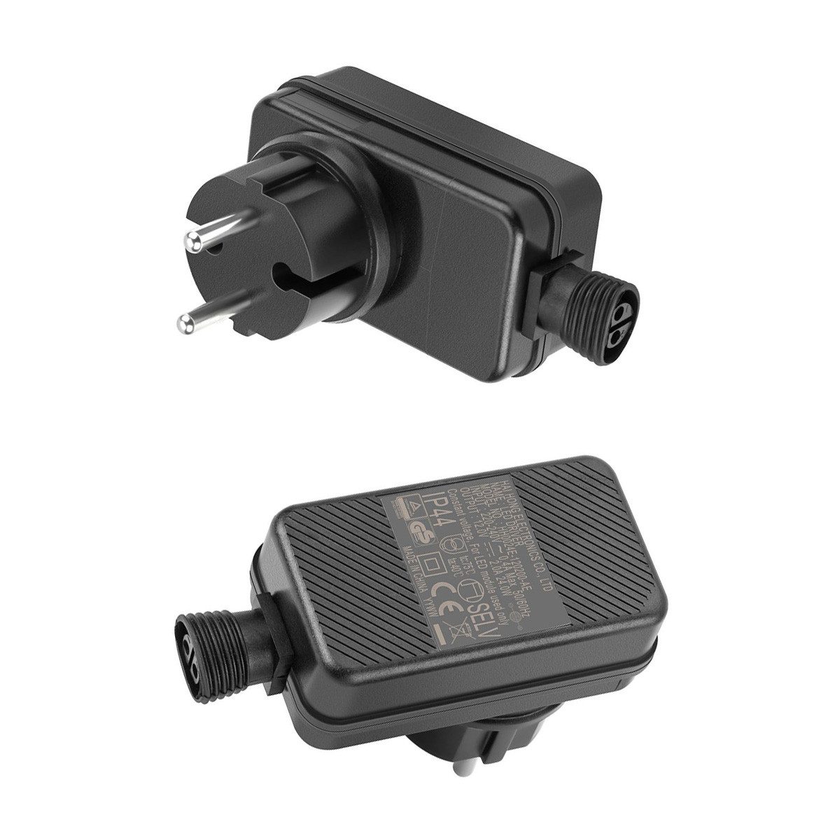 Novzep 2 Stück LED Netzteil Adapter 12V 1A EU-Stecker, für Lichterketten Netzwerk-Adapter