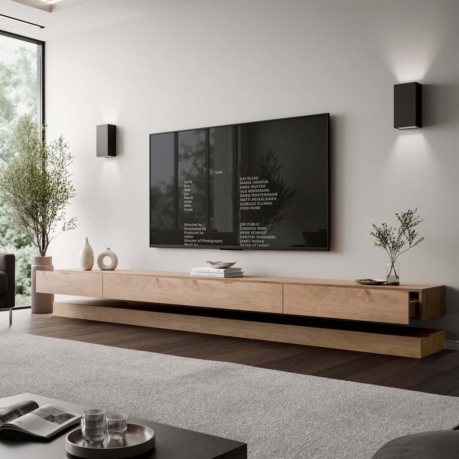 Lookway TV-Schrank SKY 280 cm mit LED-Beleuchtung (1x Tv-Schrank)