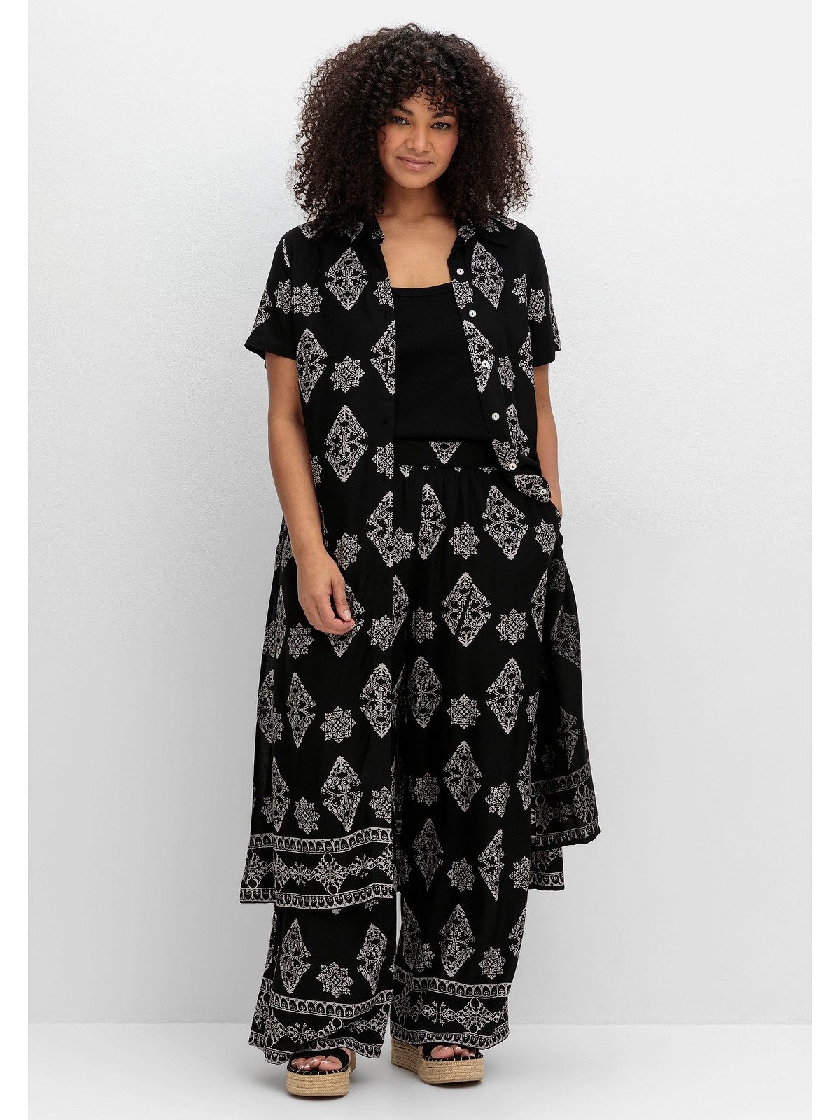 sheego by Joe Browns Longbluse Große Größen mit Ornamentdruck, extralang