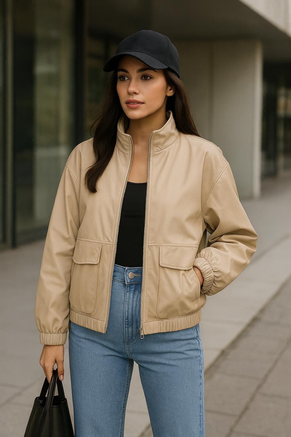 Worldclassca Lederimitatjacke Worldclassca Oversized Kunstleder Jacke günstig online kaufen