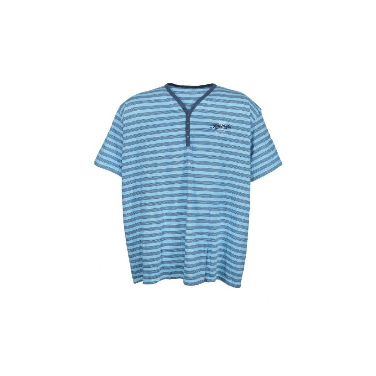 Kitaro T-Shirt blau regular fit (1-tlg)
