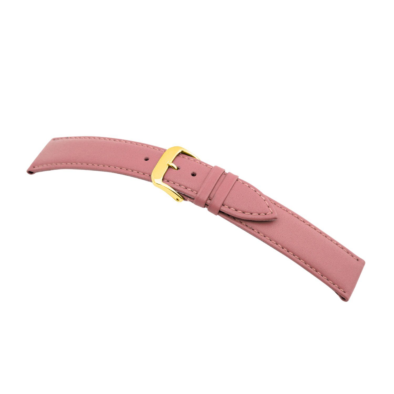 Uhrenarmband, 24mm Naht, mit Quick Technik in zum Wechselarmband made rosa Wechseln, Germany Release, Selva Naht, mit gelb einfachen