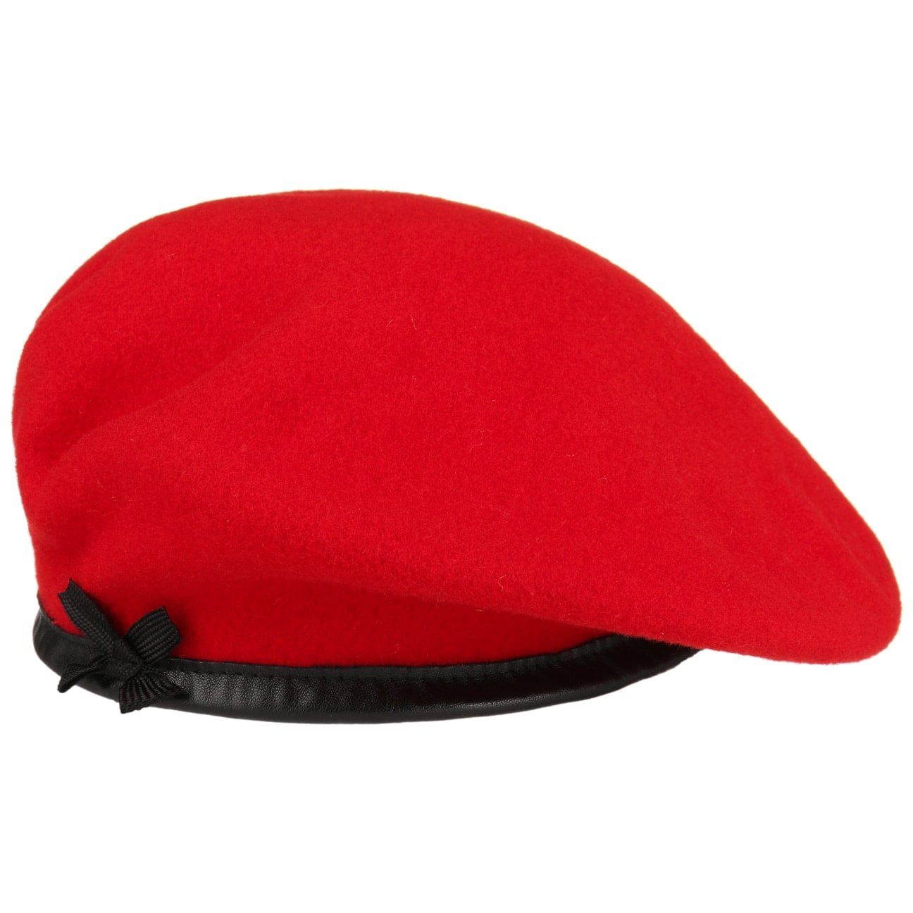 Baskenmütze mit (1-St) rot Einfass Damenbaske Kangol