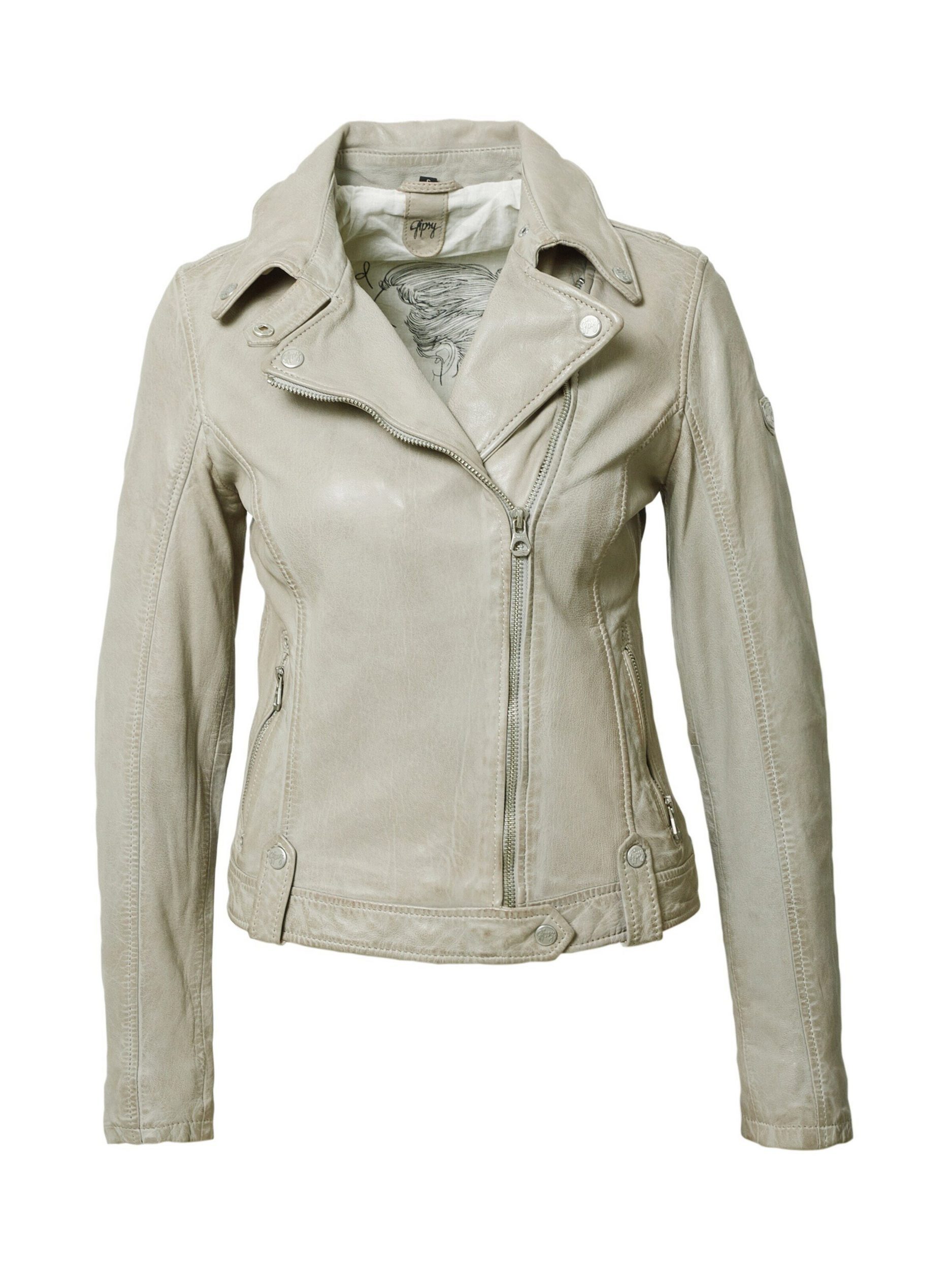 Silberne Lederjacken für Damen kaufen » Silber Lederjacken