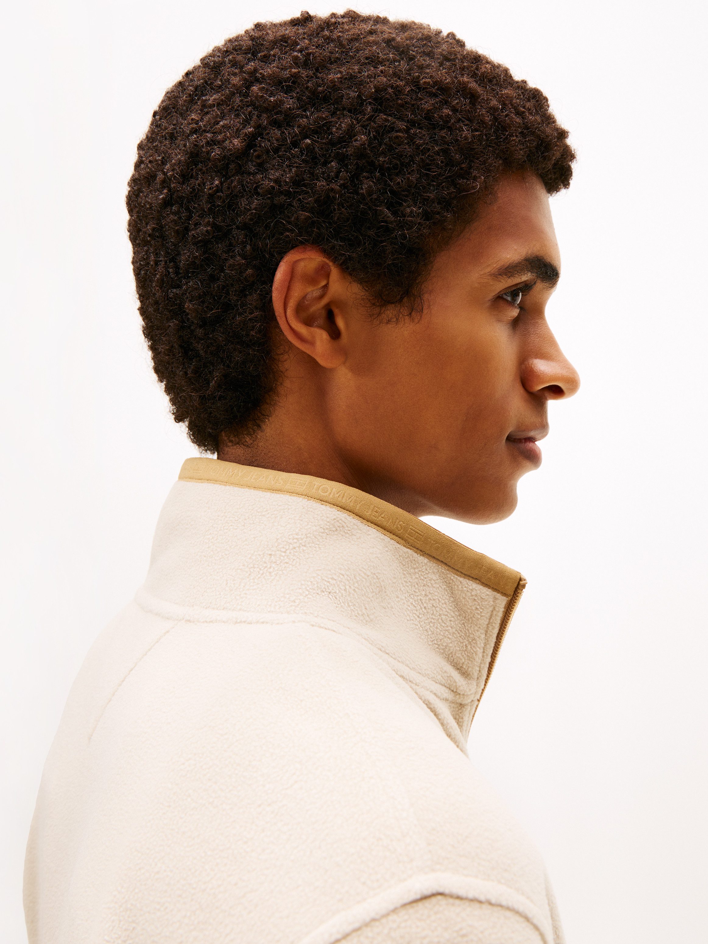 Tommy Jeans Fleecepullover TJM FLAG POLAR FLEECE normale Passform, Troyer