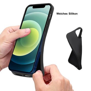 FITSU Handyhülle Ultra Slim Case für iPhone 12 Mini Schwarz, Ultradünne Handyschale Slim Case Cover Schutzhülle mit Kameraschutz