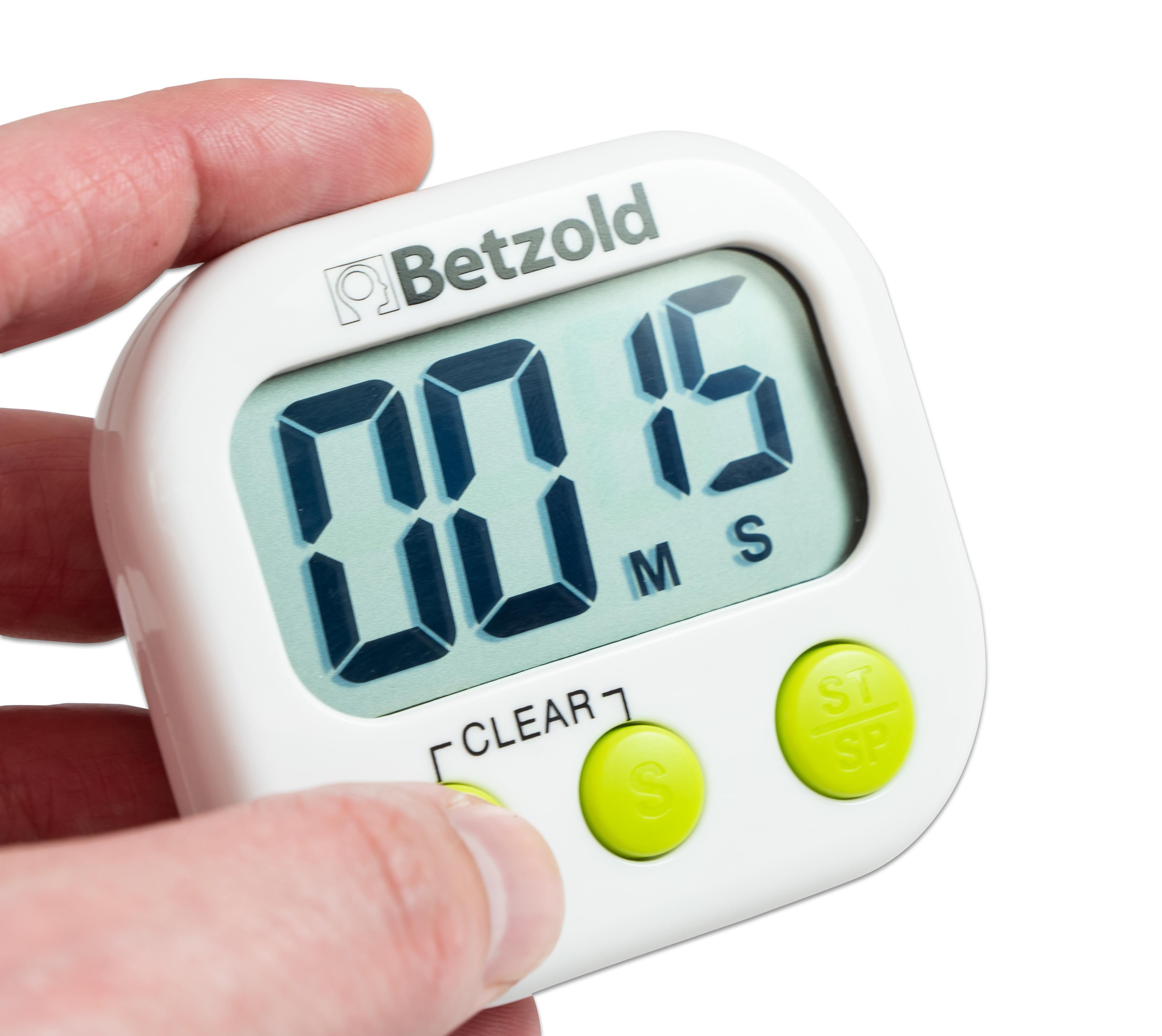 Betzold Kurzzeitmesser Zeitdauer-Uhr „Timello“, mit Standfuß und Magnet