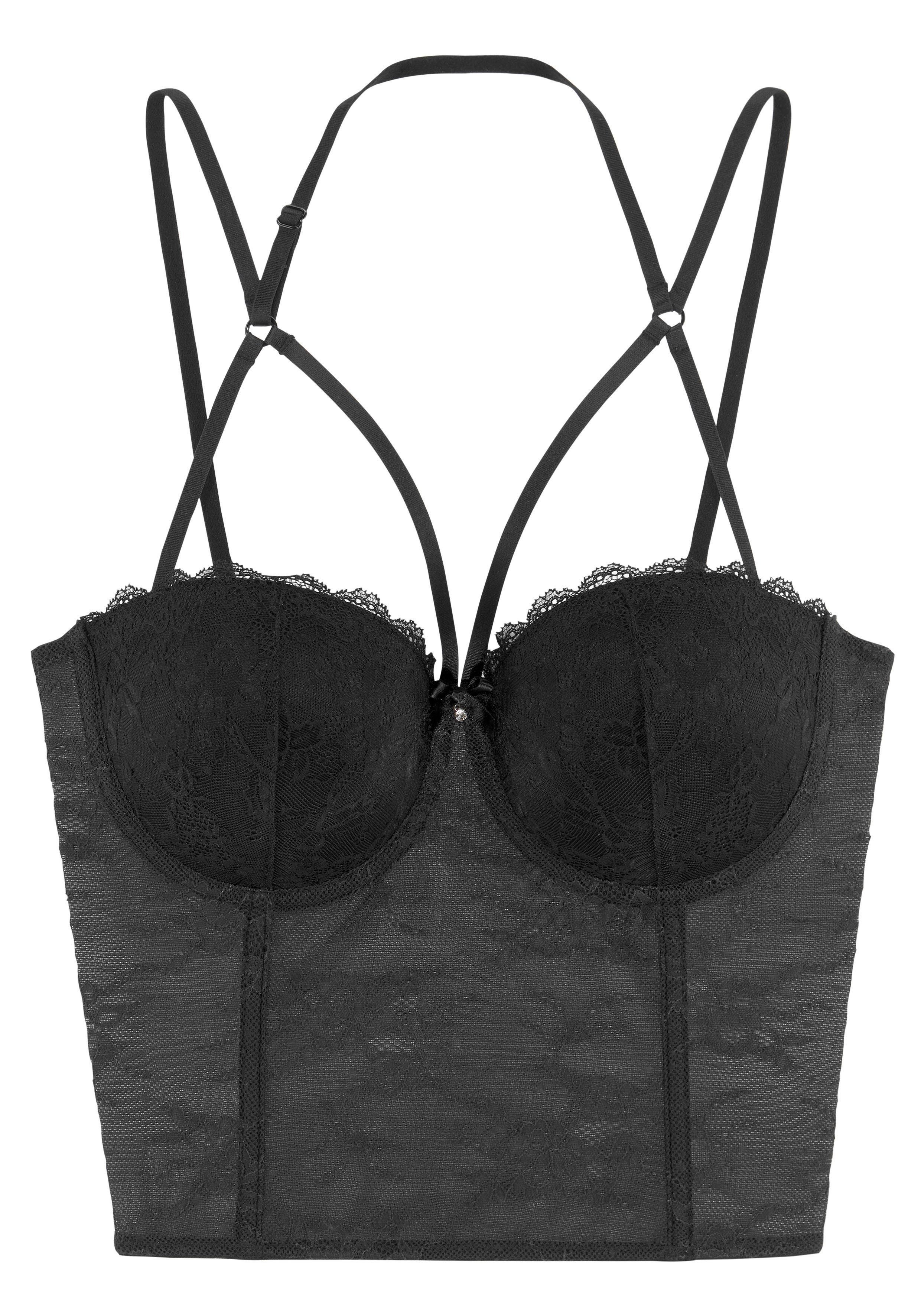 petite fleur gold Corsage mit Bügel und verführerischer Bänder-Optik, sexy Dessous, Reizwäsche. Reduzierter Preis € 32,99. Unverbindliche Preisempfehlung € 36,99