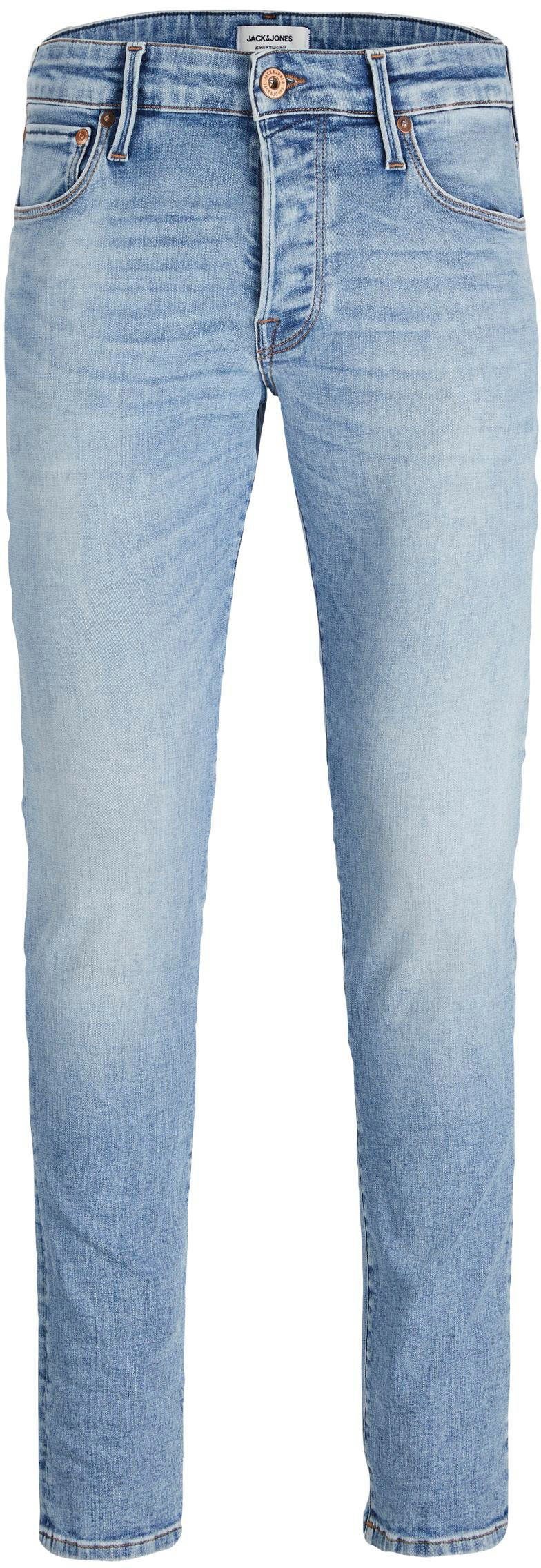 Jack & Jones blue-denim-used Slim-fit-Jeans GLENN ICON