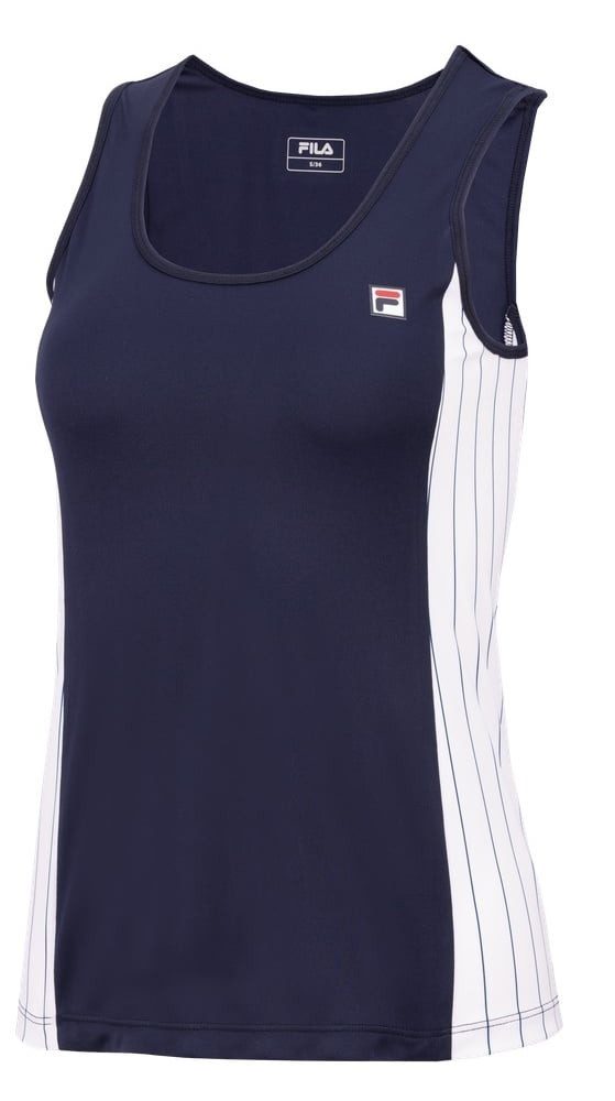 Fila Tanktop Tennis-Tank Top Nina (100% Polyester) navyblau/weiss Damen