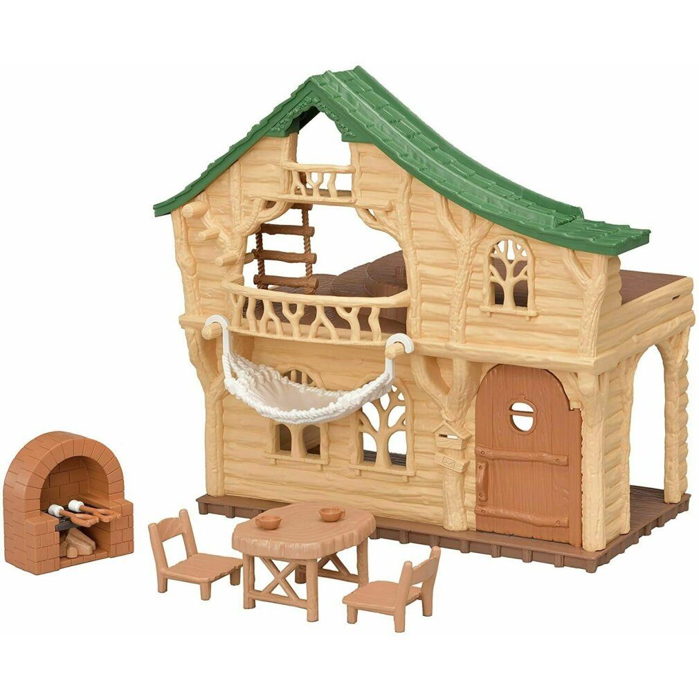 Sylvanian Families Puppenhausmöbel Lake Log Cabin - Play Figures Set