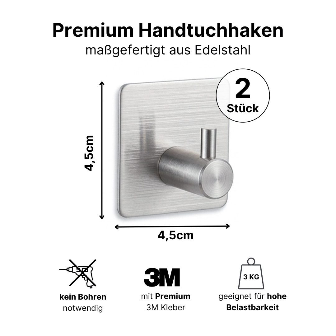 LIVINA HOME Handtuchhaken Handtuchhaken Haken selbstklebend, Handtuchhalter ohne Bohren, Badezimmer, Bad, Küche