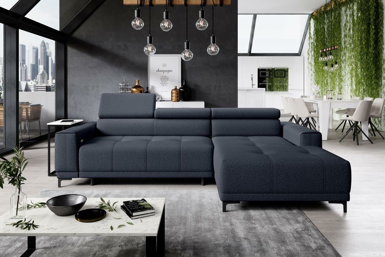 Ecksofa Sofas Ecksofa, JVmoebel Stoff Form Design L Modern Eck Couch Sofa