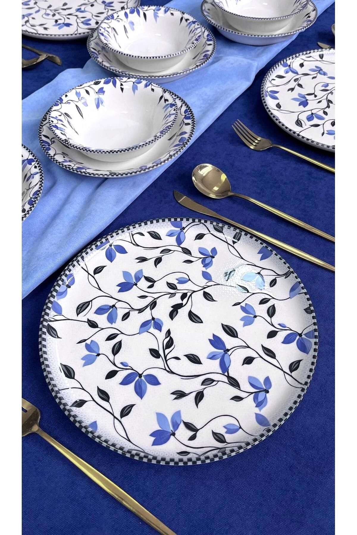 Hermia Concept Geschirr-Set Romantisch (18-tlg), 6 Personen, Keramik, Mikrowellengeeignet, Spülmaschinengeeignet