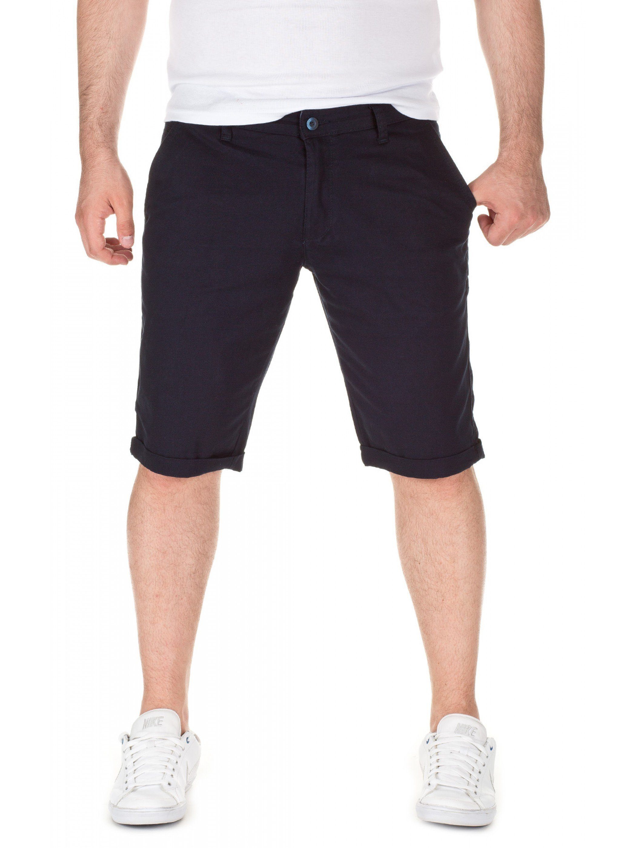 WOTEGA Shorts Chino shorts Kallari in Unifarbe Blau (navy 6211)