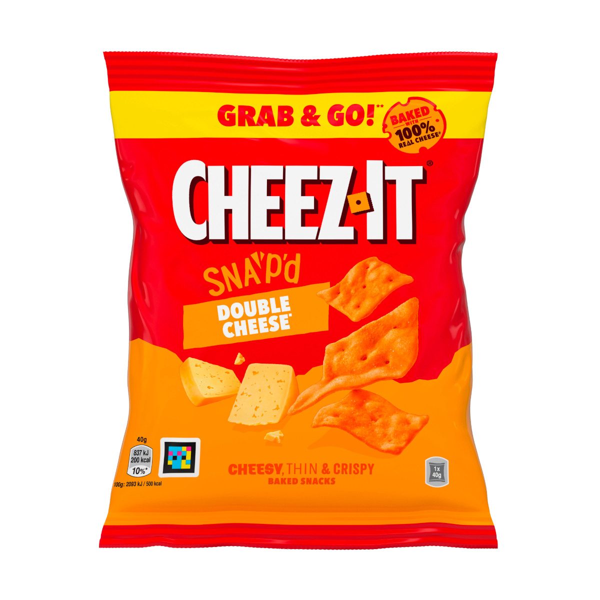 Cheez-It Knabberei, Cheez It Double Cheese Grab and Go dünne Snacks käsig gewürzt 40g