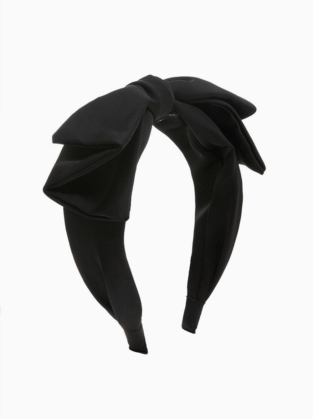 Haarband Schleife mit Haarreif Schwarz Haarreif Haareifen bezogen, Damen große Satin Satin axy