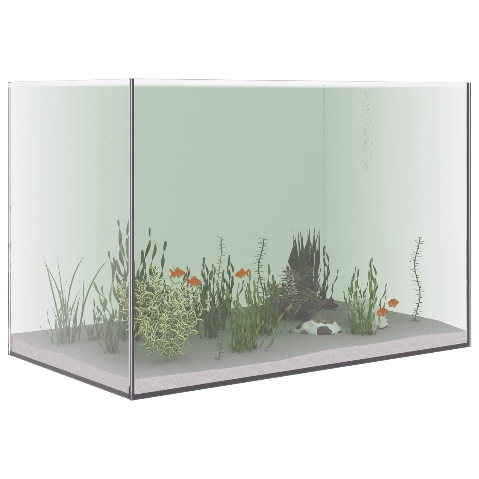 vidaXL Aquarium 60 x 35 x 40 cm Aquarium mit Speicher Weiß Glas