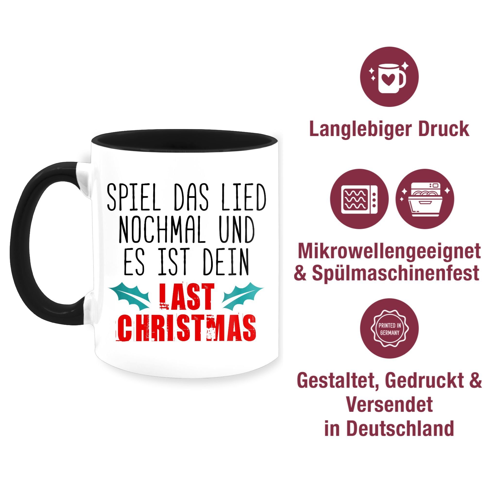 Statement christmas, Keramik, Shirtracer Sprüche Last Schwarz 2 Tasse