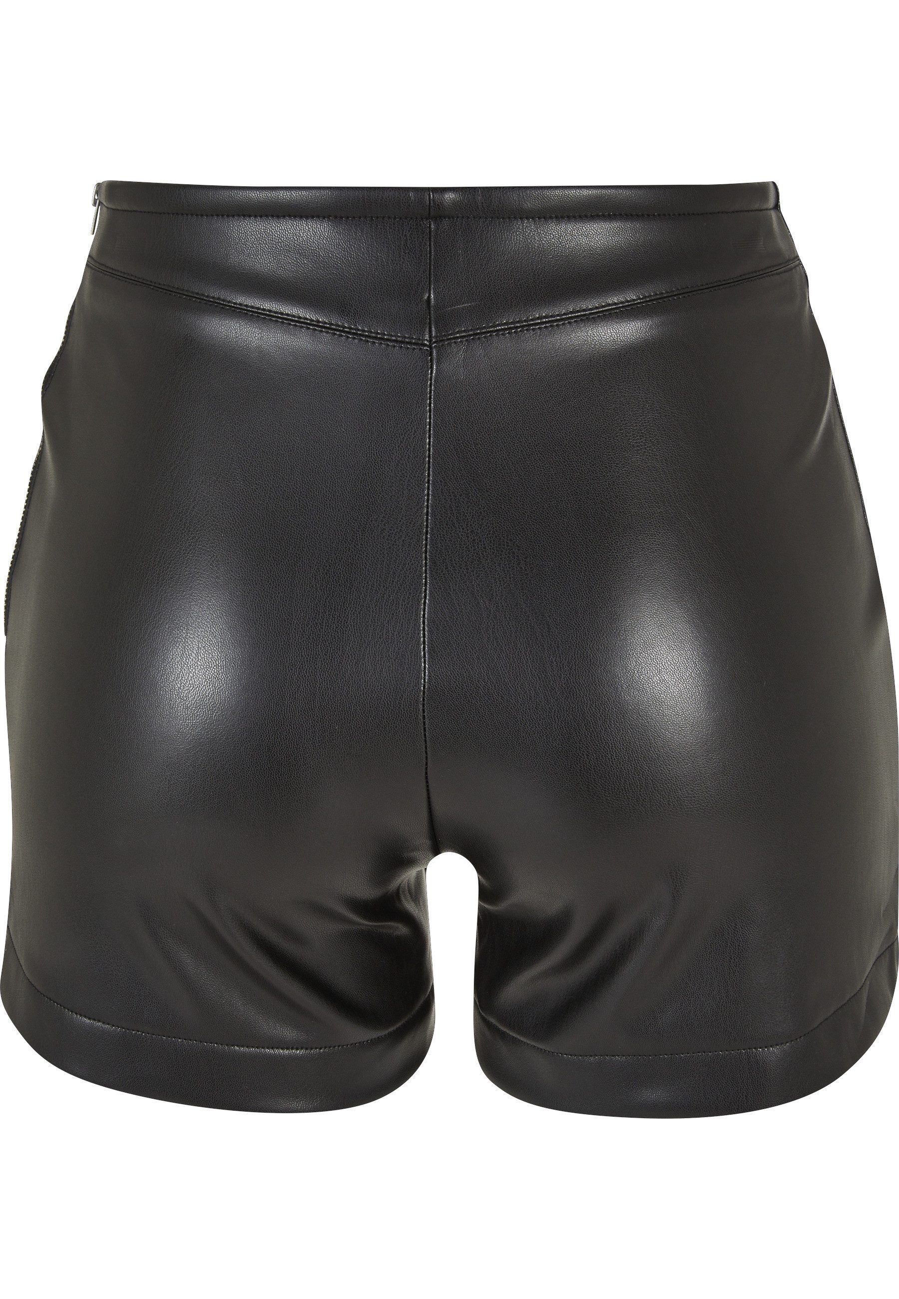 URBAN CLASSICS Stoffhose Urban Classics Damen Ladies Synthetic Leather Shorts (1-tlg)