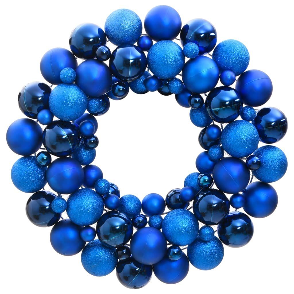 vidaXL Christbaumschmuck Weihnachtskranz Blau 45 cm Polystyrol (1-tlg) | Dekohänger