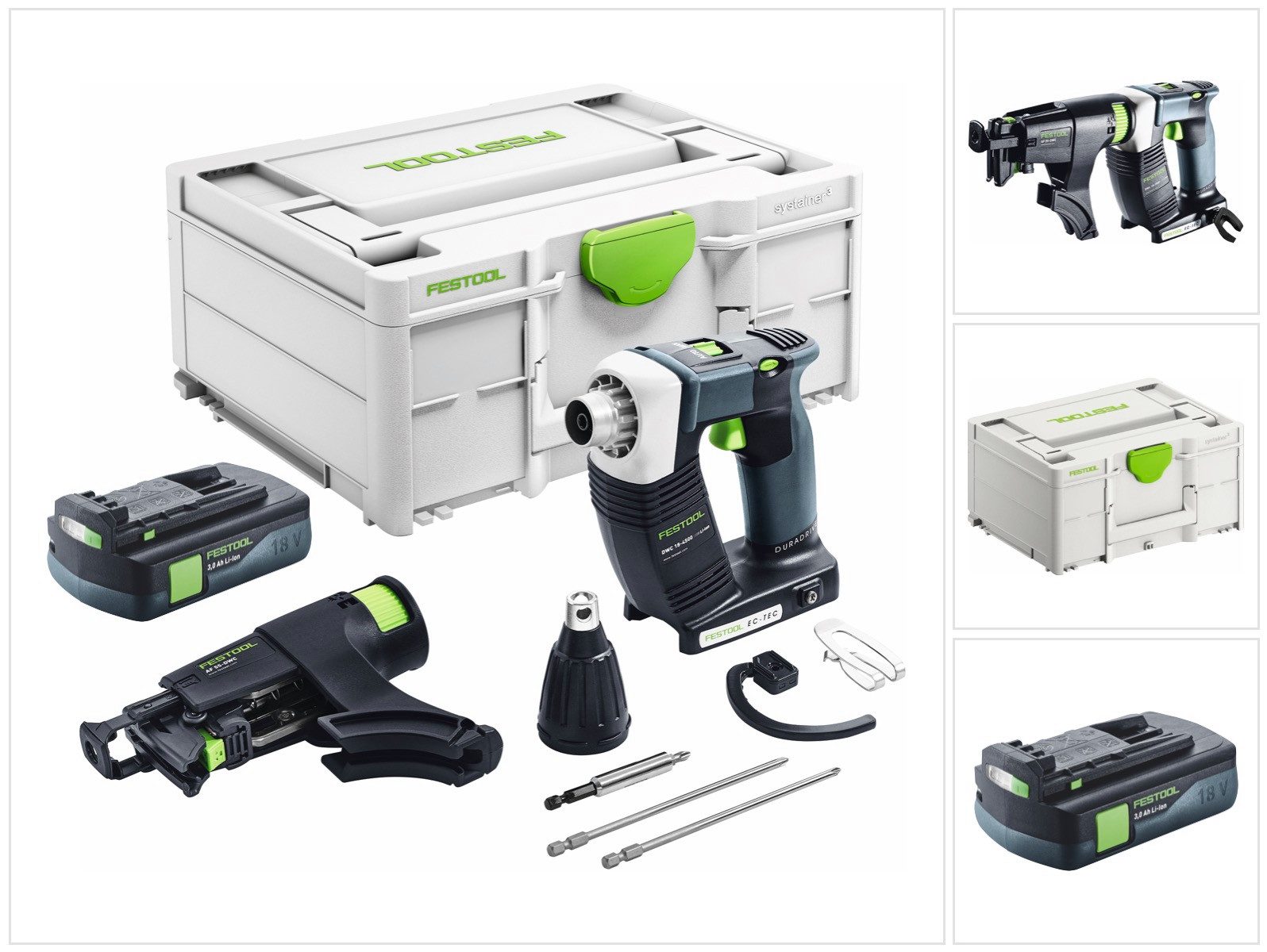 FESTOOL Akku-Schrauber DURADRIVE DWC 18-4500 Basic Akku Bauschrauber 18 V 14 Nm Brushless +