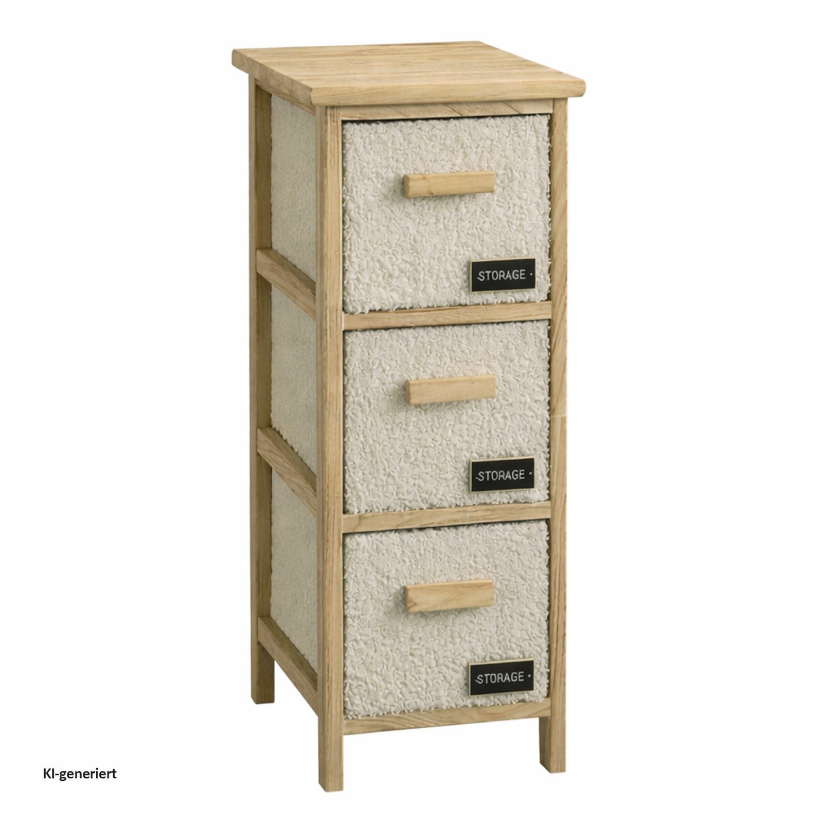 HTI-Living Kommode Kommode Melia schmal mit 3 Plüsch-Schubladen (Stück, 1 St., 1 Kommode)