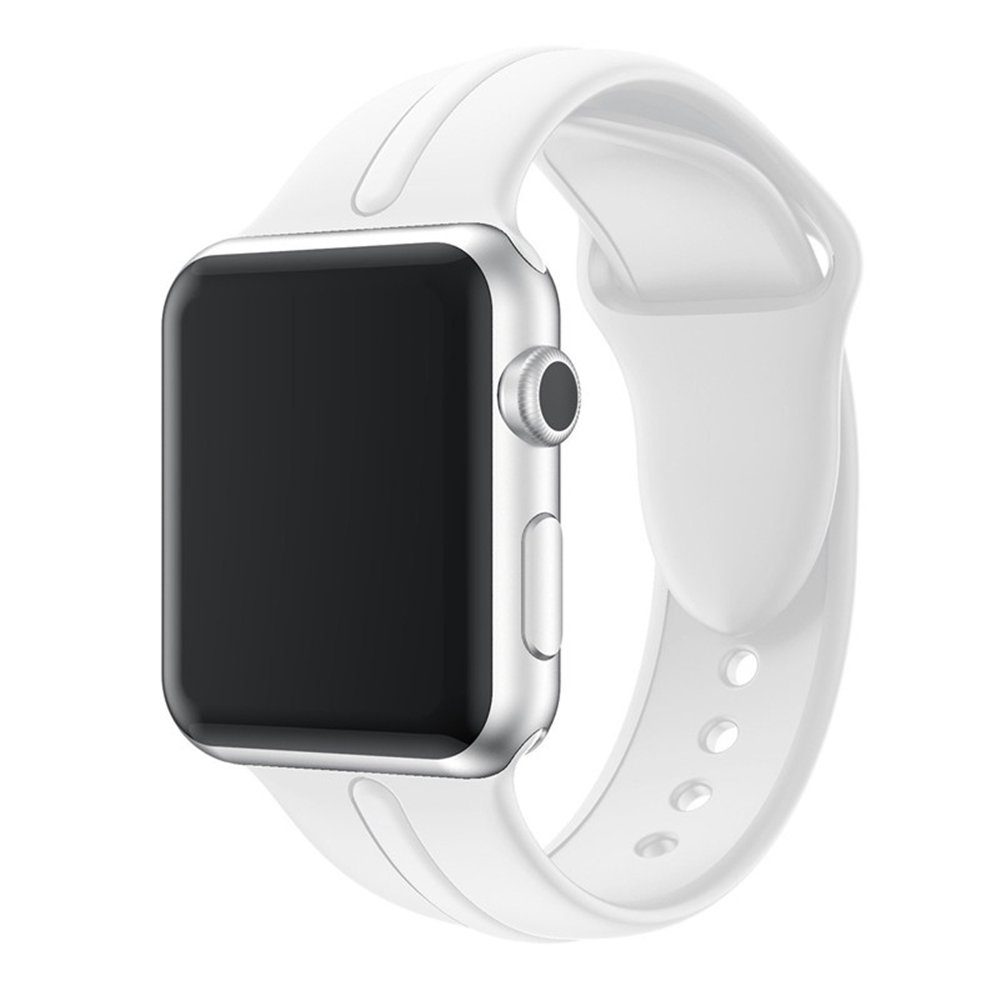 CoverKingz Smartwatch-Armband Sportarmband für Apple Watch 49/45/44/42mm Silikon Series, Ersatz Silikonarmband Apple Watch Serie Ultra 2/Ultra/9/8/7/6/SE/5/4/3